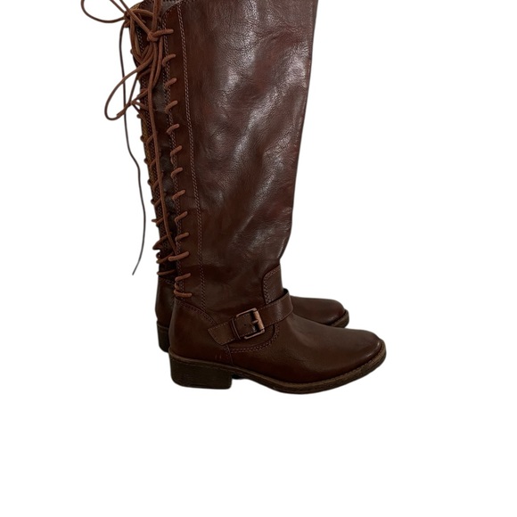 SOFFT Eurosoft Carlen Lace-Up Knee High Boot Brown Leather Womens Size 6M NWOB - Picture 2 of 6